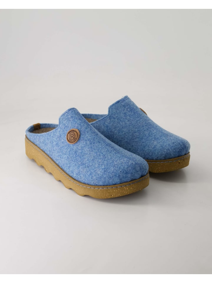 Offene Hausschuhe in Blau