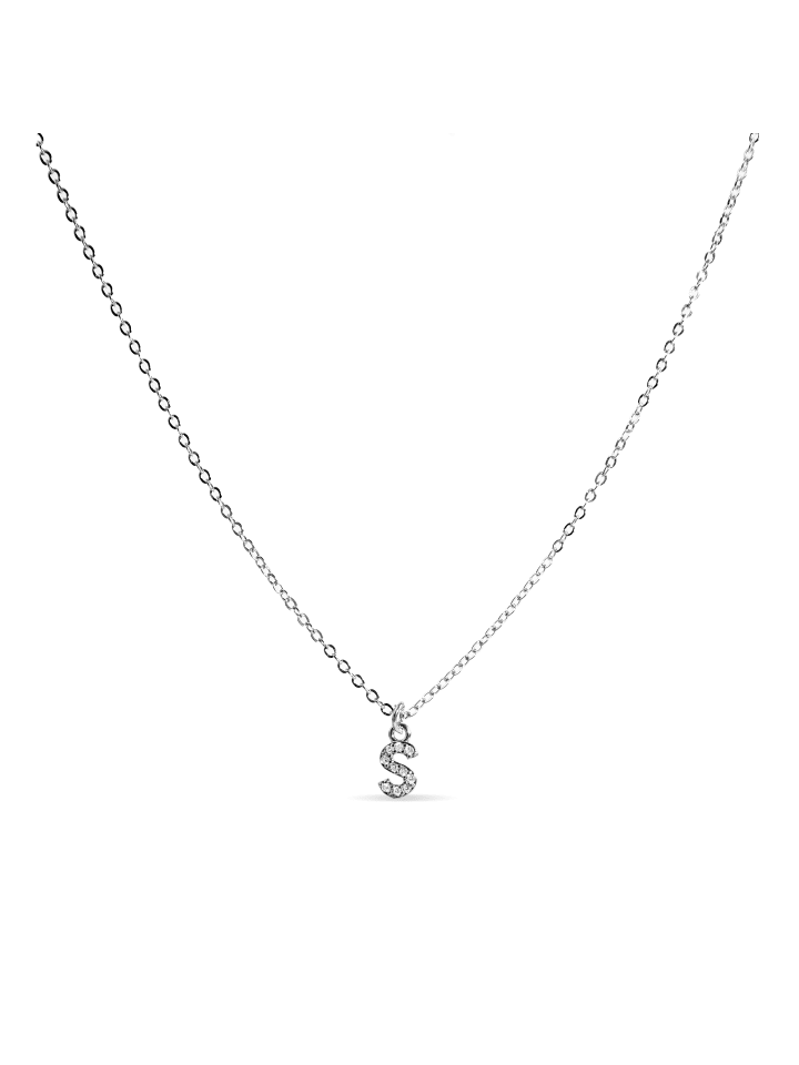 silver-plated alphabet necklace