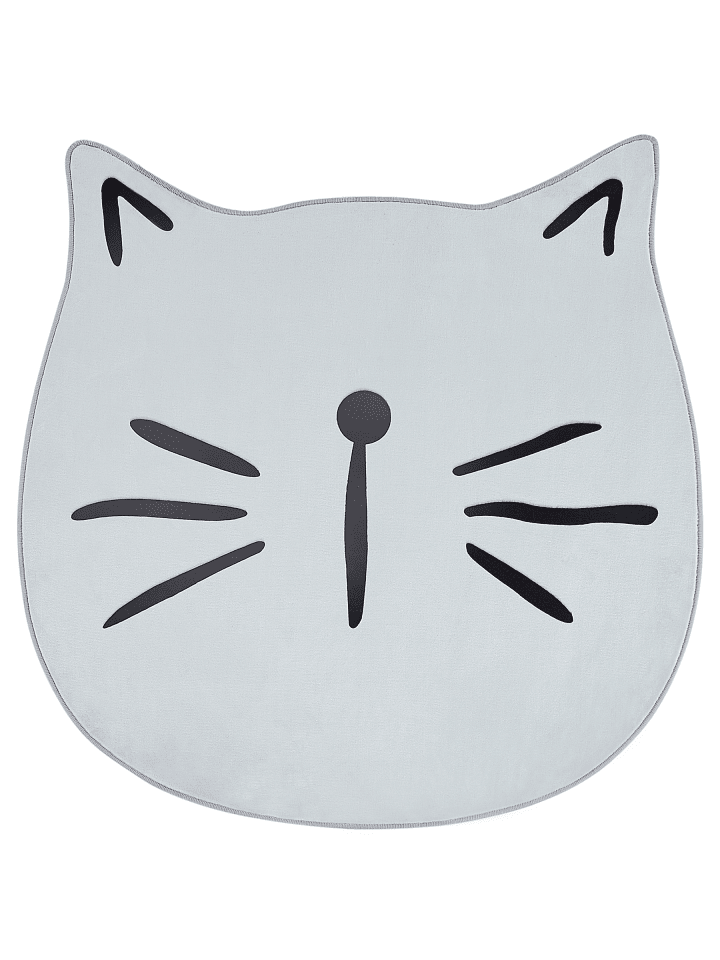 Kinderteppich KITTY in Grau - (W) 100 x (H) 1 x (L) 100 cm