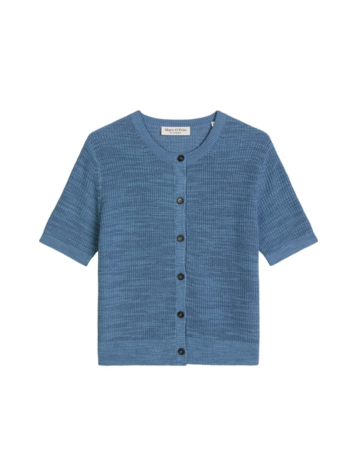 Slub-Cardigan loose in Provincial Blue