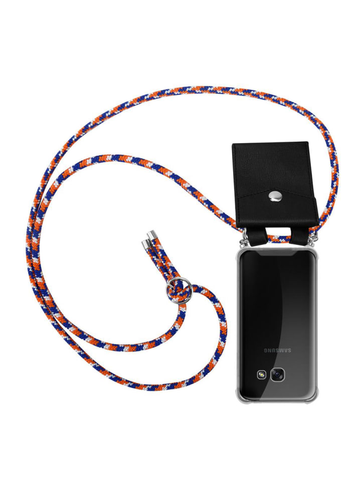 Handykette für Samsung Galaxy A5 2017 Hülle in ORANGE BLAU WEIß