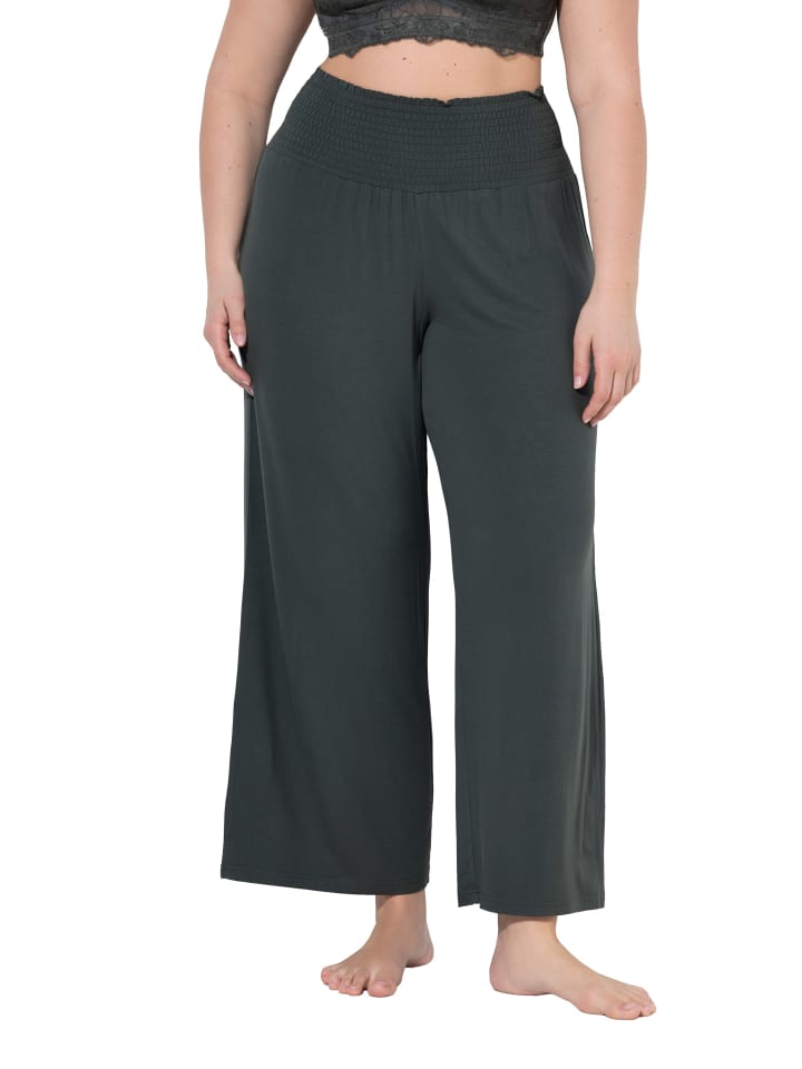 Schlupfhose in dunkles graugrün