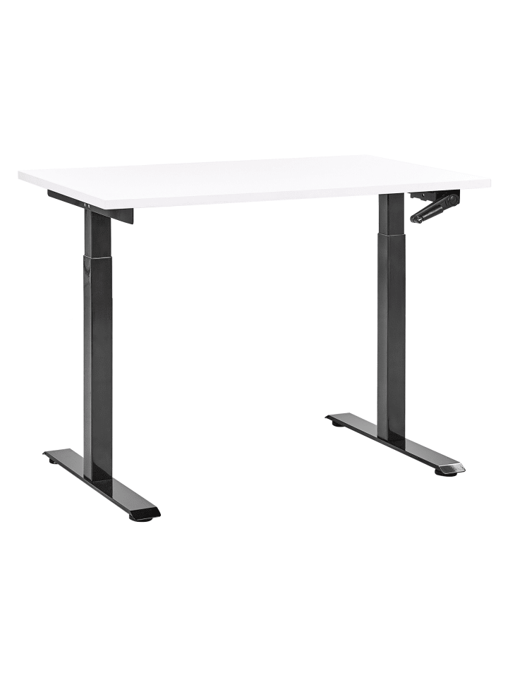 Höhenverstellbarer Schreibtisch DESTINES in Weiß/Schwarz