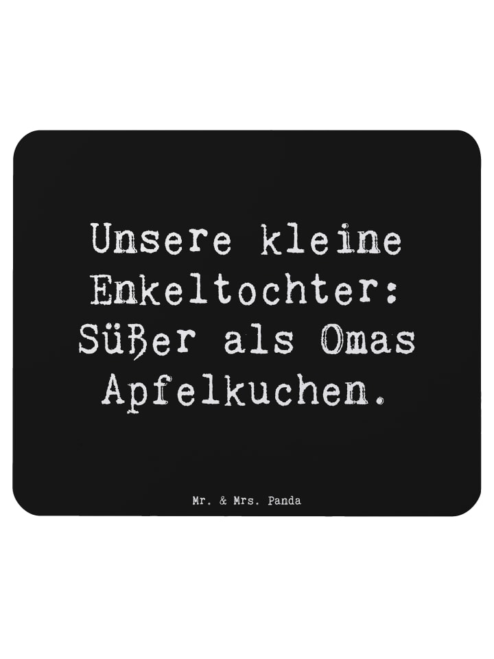 Mauspad Enkeltochter Süß mit Spruch in Schwarz