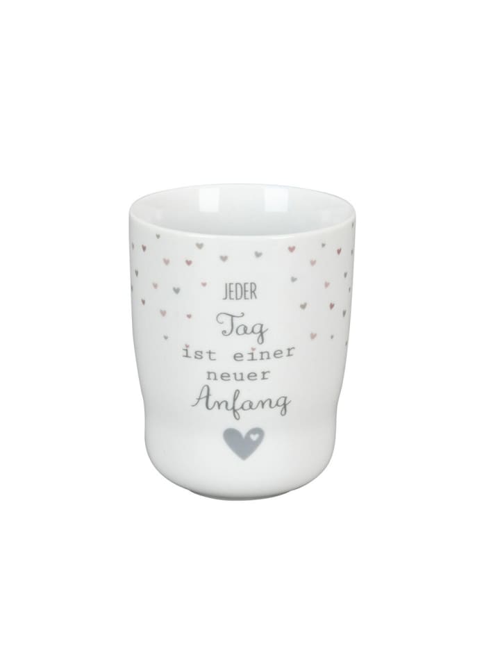 Wave Mug Jeder Tag ist ein neuer Anfang in weiss