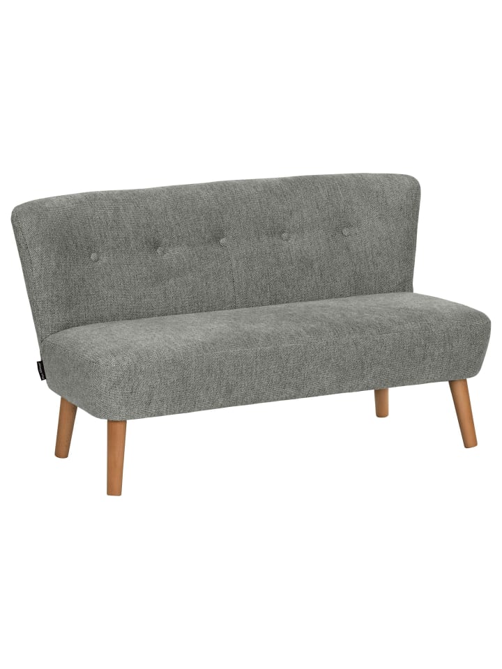 KINDERSOFA 2-Sitzer Katya Flachgewebe anthrazit