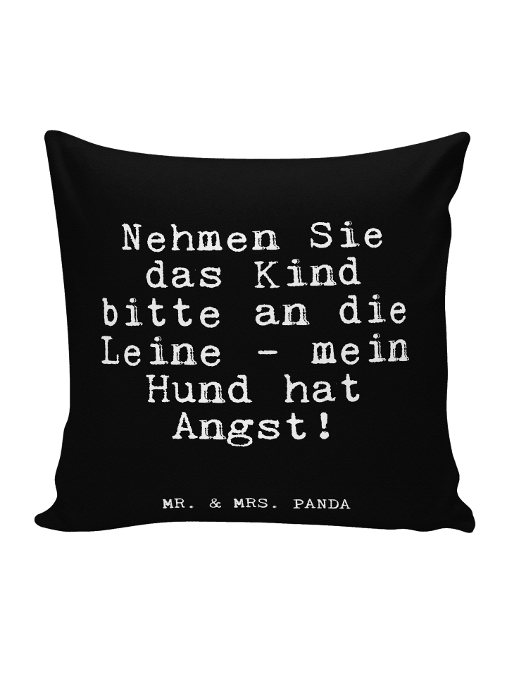 Kuschelkissen Nehmen Sie das Kind... mit Spruch in Schwarz