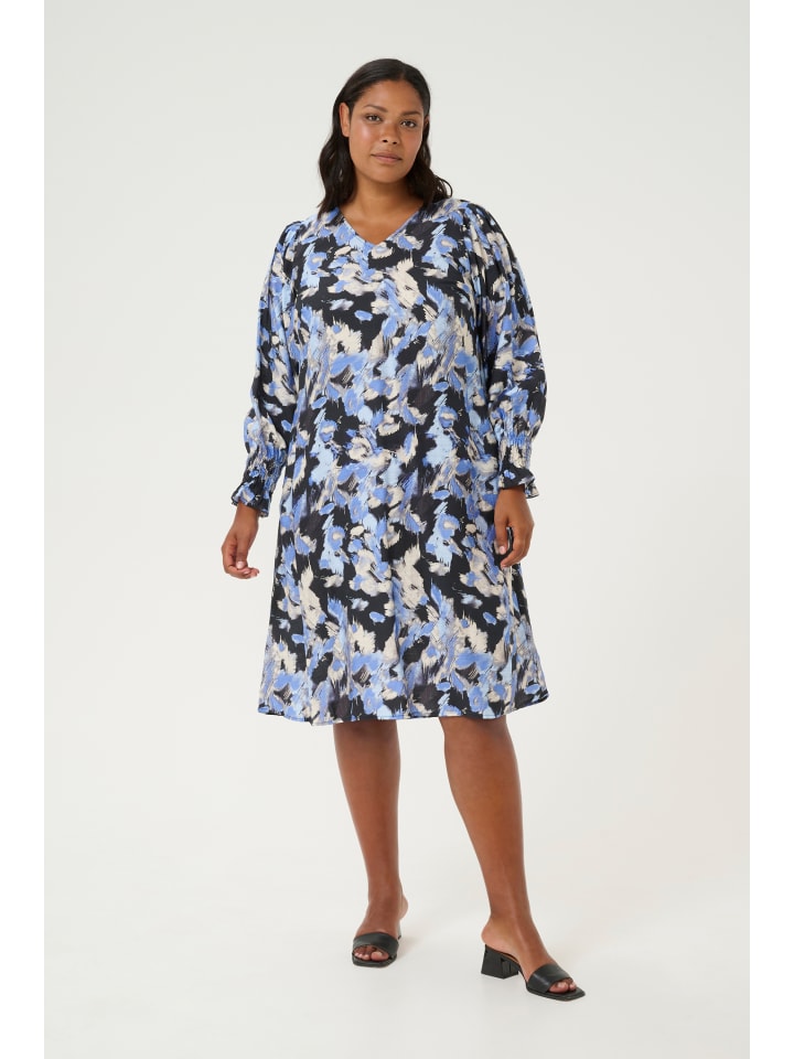 Kleid KCtoria A-shape in Black/Blue Graphic Strokes