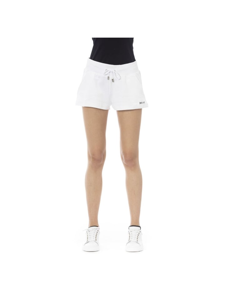 Weiß Baumwolle Damen Sweatshorts