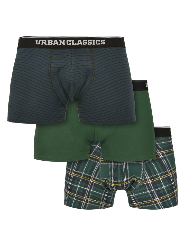 Boxershort in dgrn plaidaop+btlgrn/dblu+dgrn