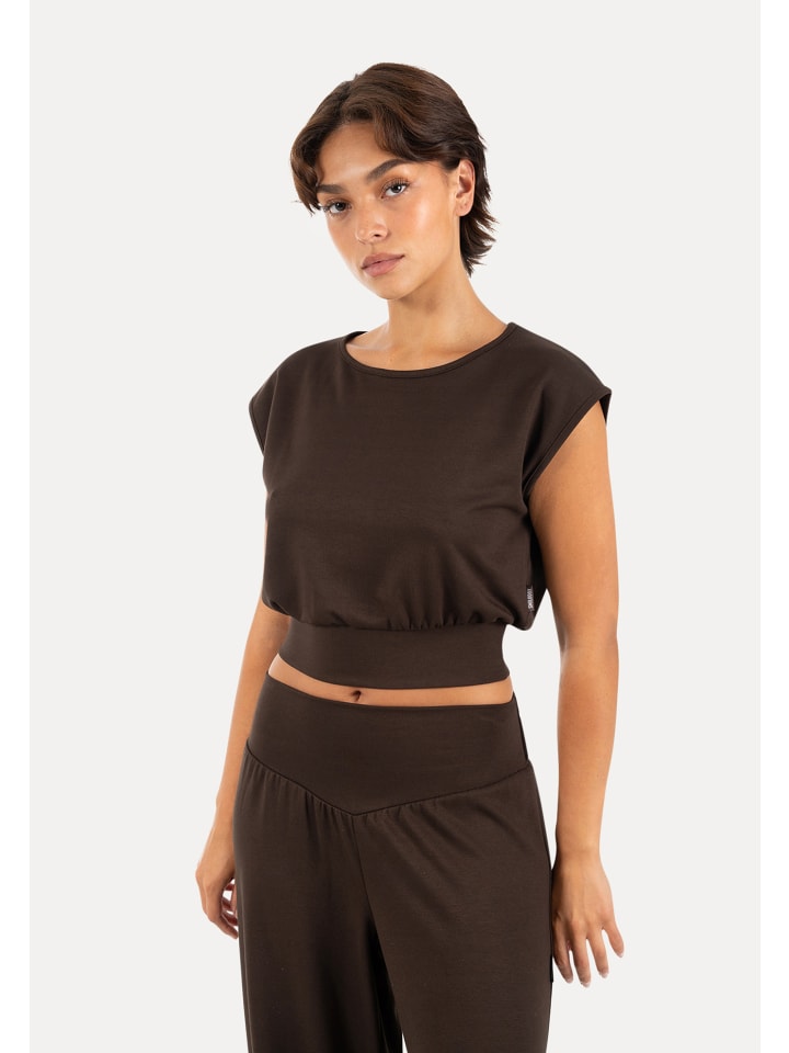 Crop Shirt Jorina in Braun