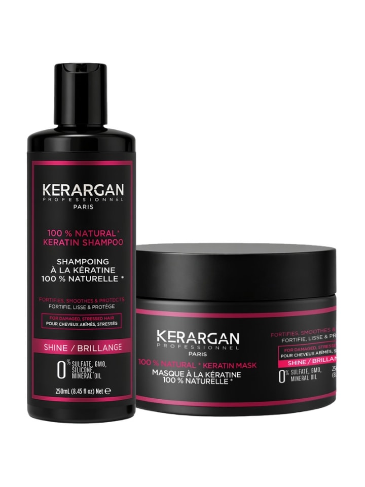 2tlg. Set: Keratin-Shampoo & Haarkur, 2×250ml