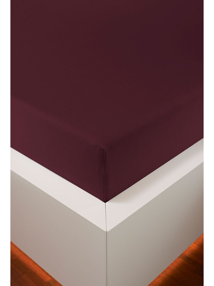 Spannbetttuch Bellana Edel-Elastic-Jersey in bordeaux