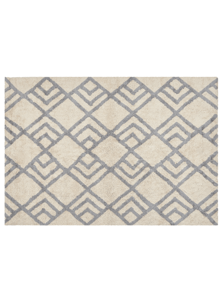 Kurzflor NEVSEHIR in Beige/Grau - (W) 160 x (H) 1.5 x (L) 230 cm