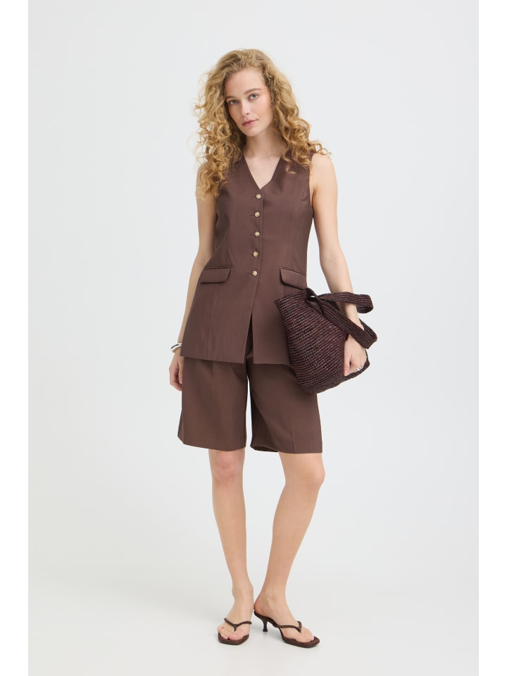 Weste BYESSIE Regular fit in French Roast
