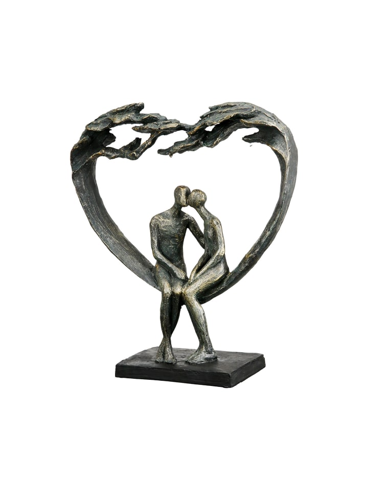 Skulptur Kiss under Tree bronzefarben - (H) 30 cm
