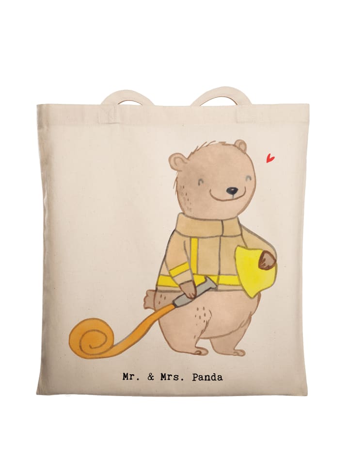 Tasche Bär Freiwillige Feuerwehr ohne Spruch in Creme