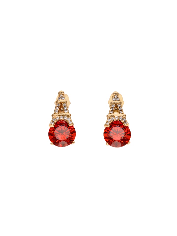 Women Earrings in Rose Gold Red