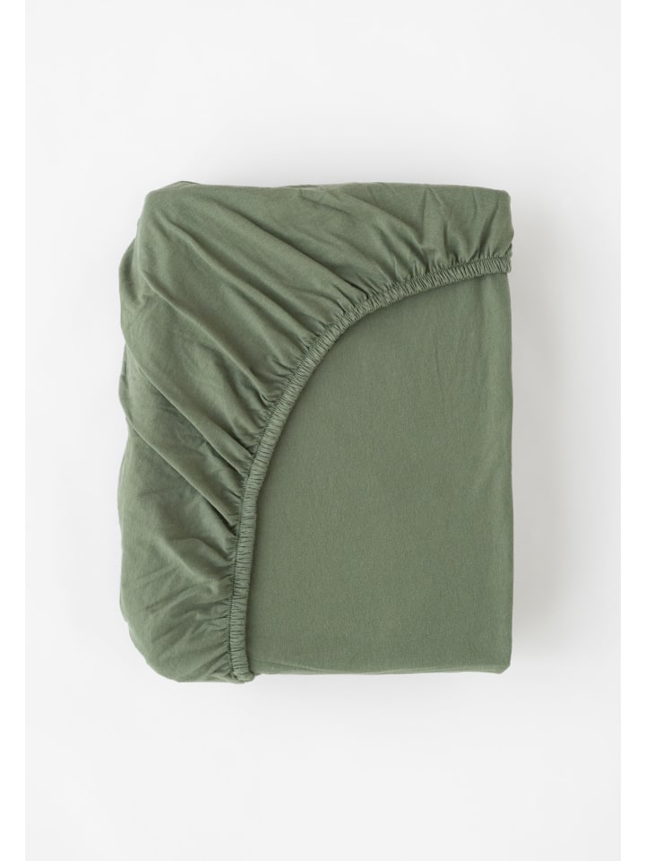 Jersey Spannbetttuch Style PAMBAN in herbal green