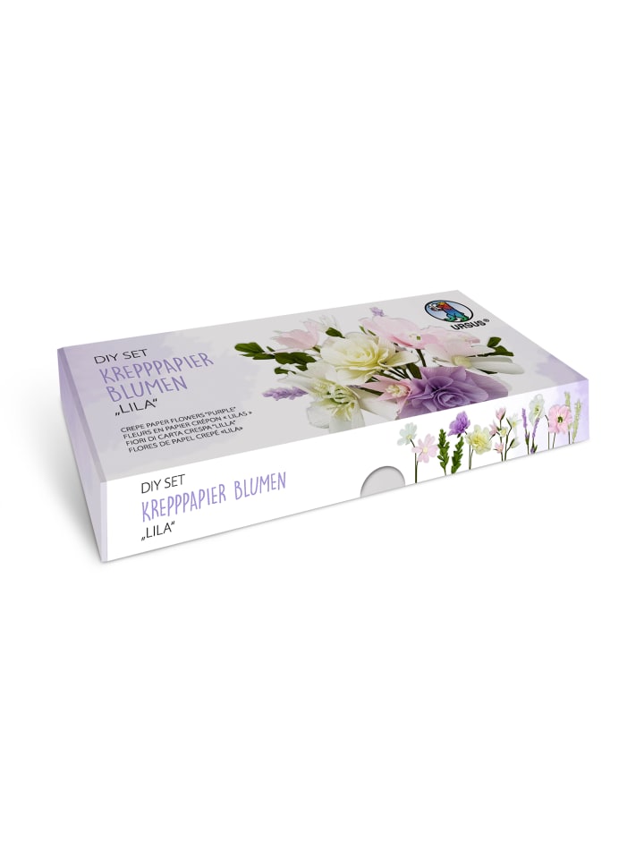 DIY Set Krepppapier Blumen "LILA" - ab 3 Jahren