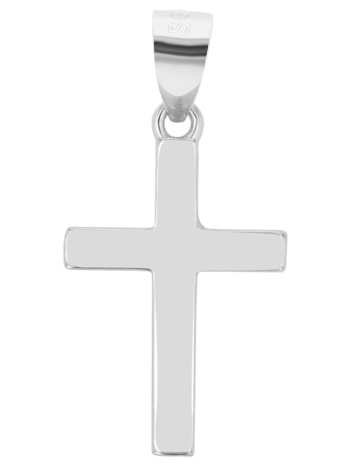 Unisex Anhänger – Kreuz Kreuzanhänger aus 925 Silber in silber