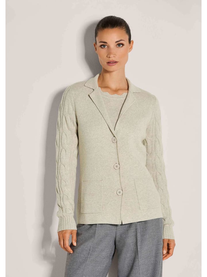 Eleganter Blazer mit Reverskragen in silbergrau / melange