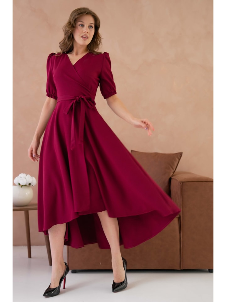 Kleid in Bordeaux