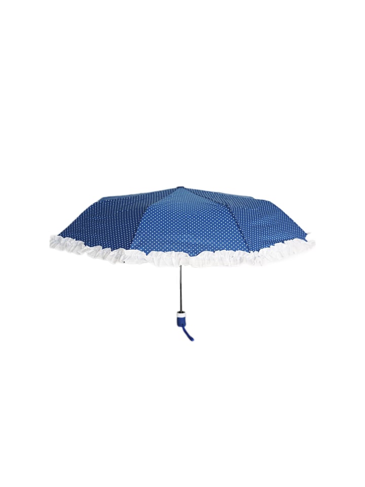 Eleganter Teleskop-Taschenschirm mit Schutzhülle Stilvoll & Praktisch in Blau