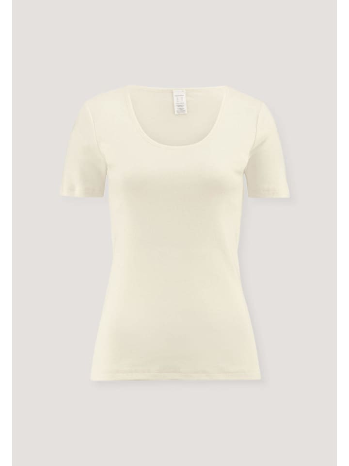 T-Shirt Rundhals Fitted in natur