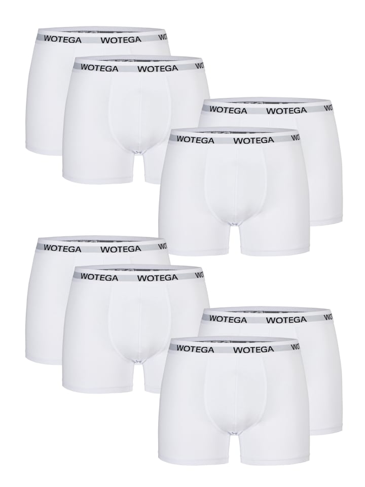 8er-Set: Boxershorts Joe in Weiß
