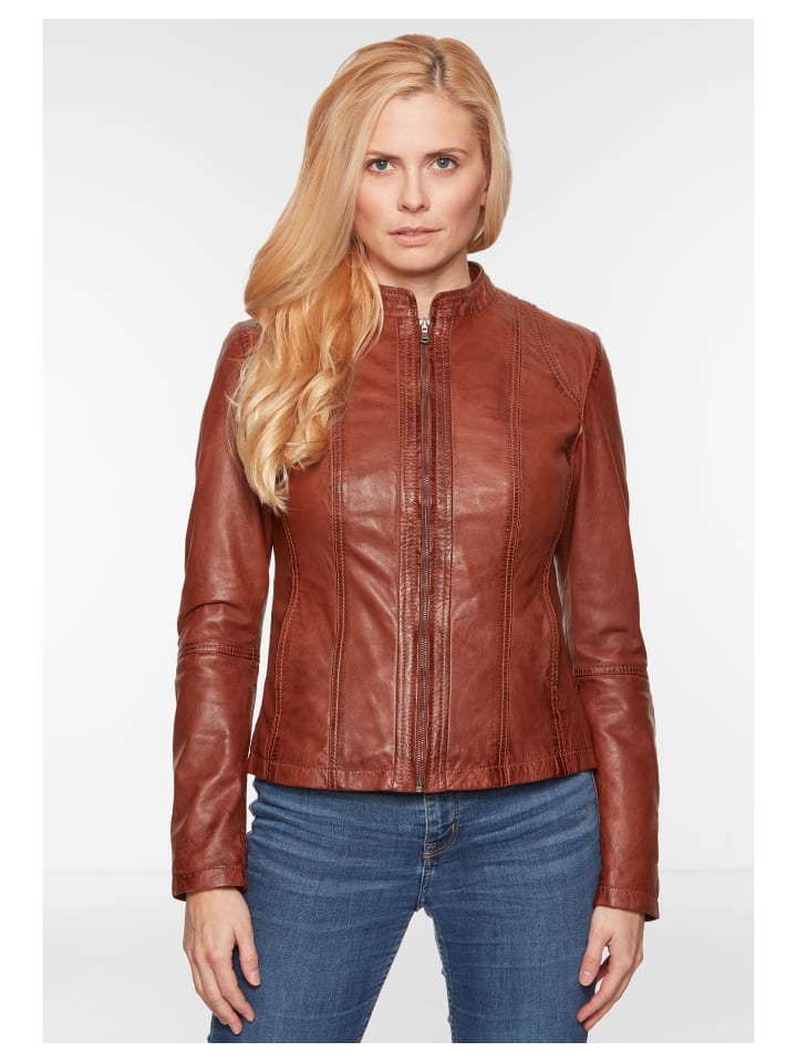 Lederjacke SEAMERA in tabak
