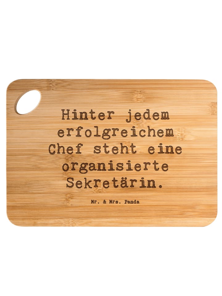 Servierbrett Spruch Sekretärin Erfolg mit Spruch in Braun
