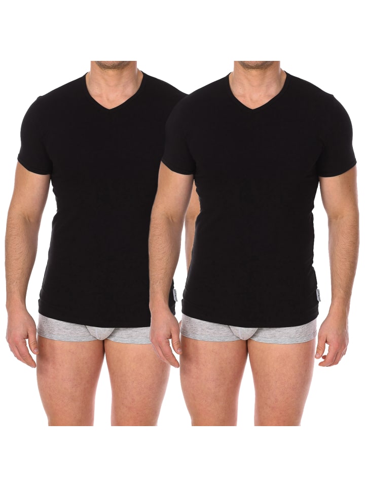 2er-Set: Unterhemd in Black