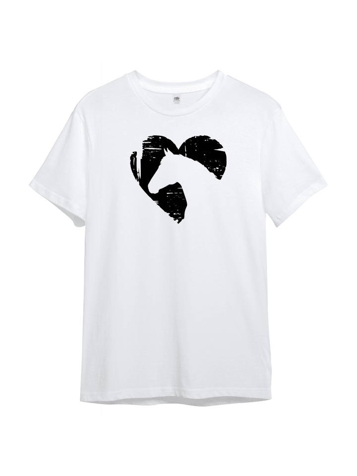 Kinder T-Shirt, Pferdeherz in Weiss
