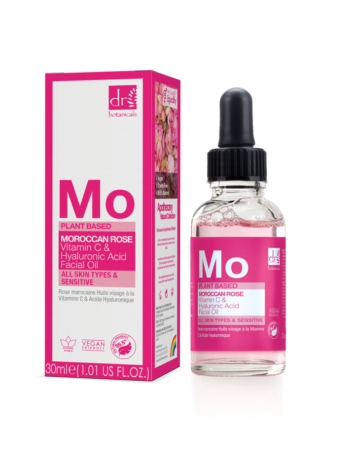 Marokkanisches Rosen-Gesichtsöl mit Hyaluronsäure und Vitamin C 30ml