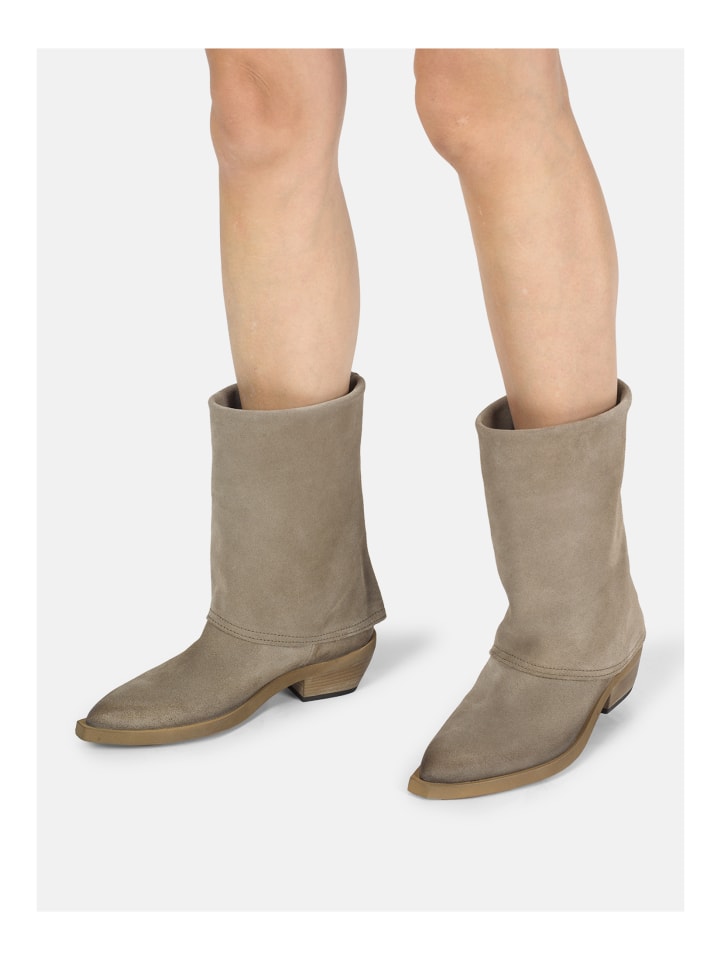 Stiefelette Grau