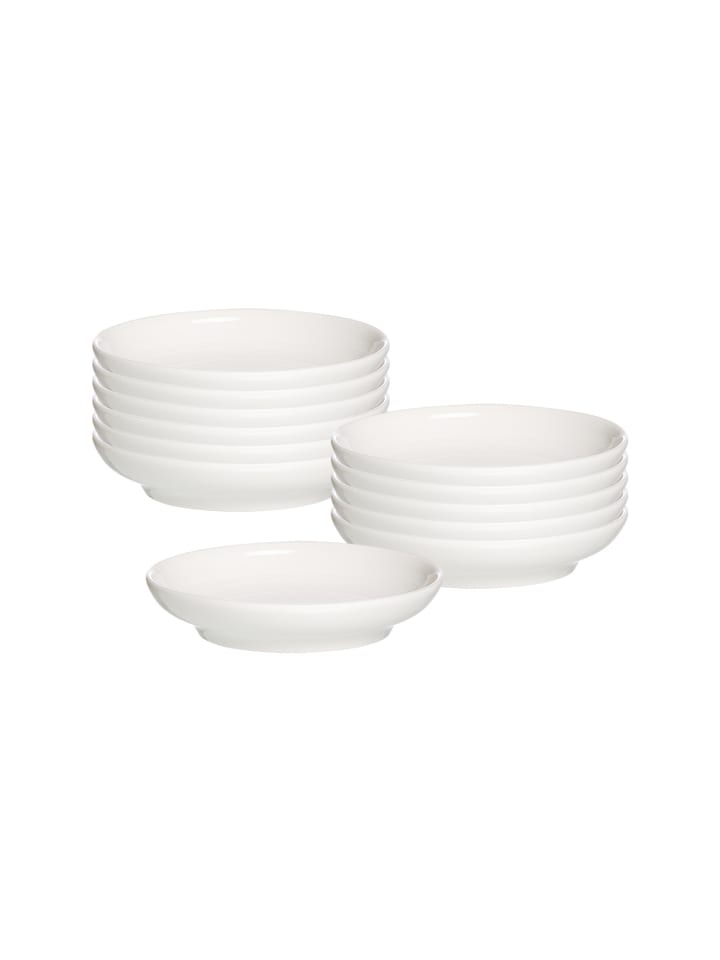 12er Set Beilagenteller Levi in Ø 10 cm in weiß