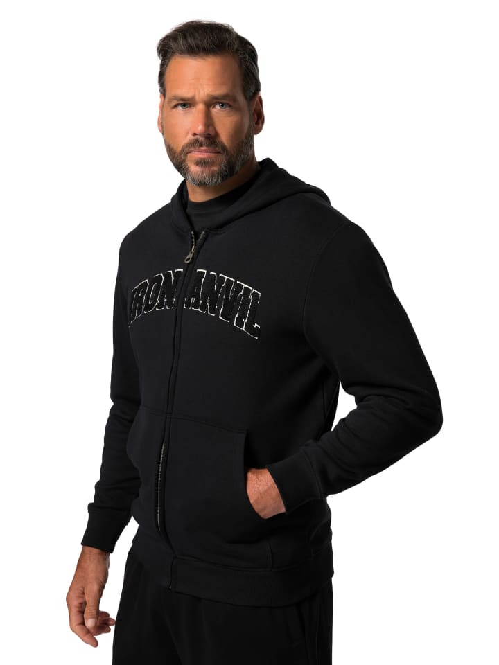 Sweatjacke in schwarz