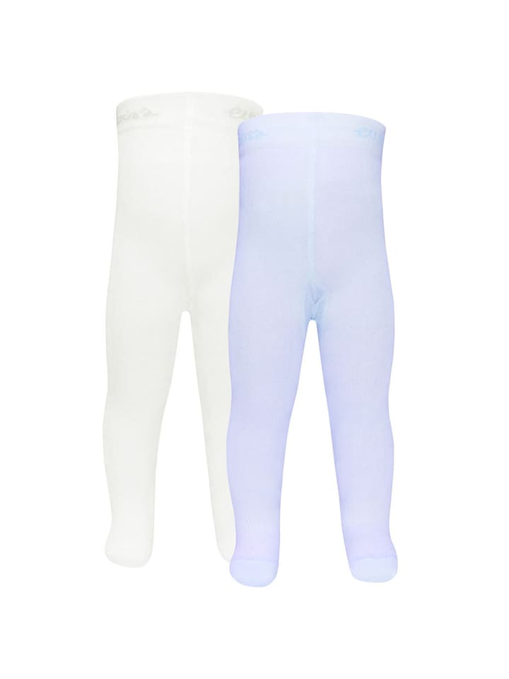 2er-Set Strumpfhose 2er Pack Uni in hellbleu & latte