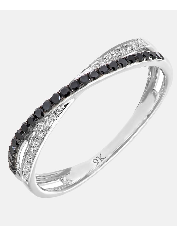 Ring aus 375 Weißgold mit 0.23 Karat Diamant