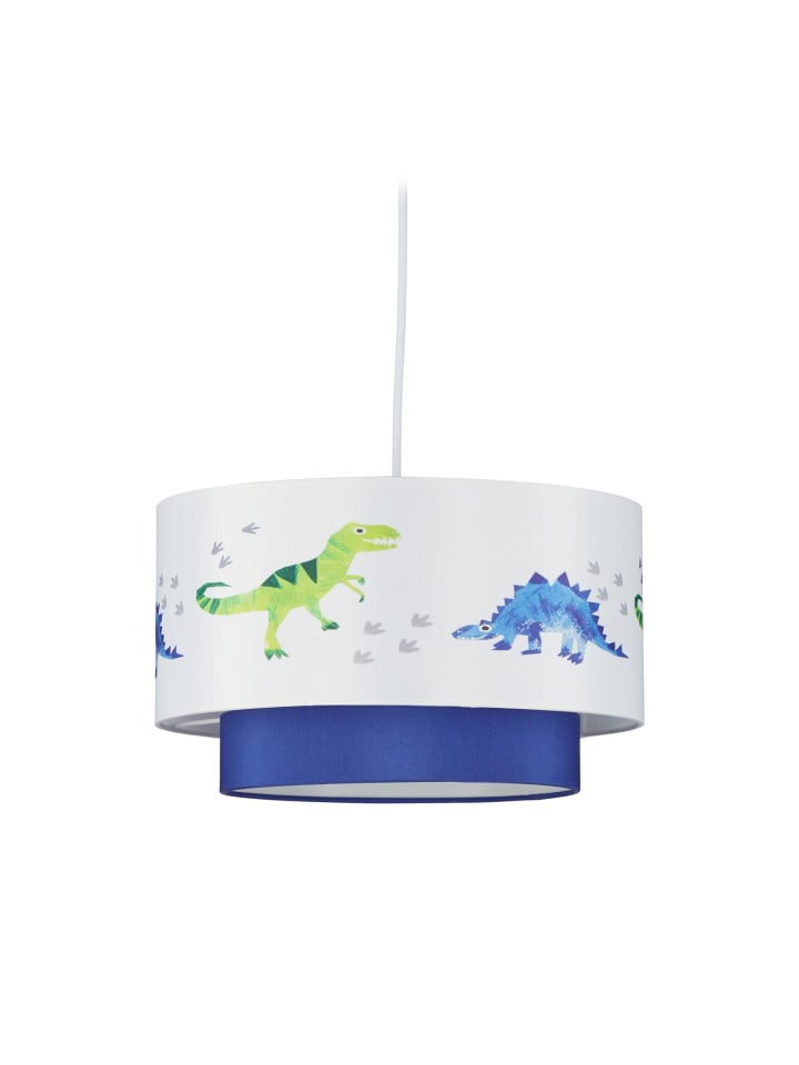 Hängelampe in Weiß/Blau - Ø 30 cm