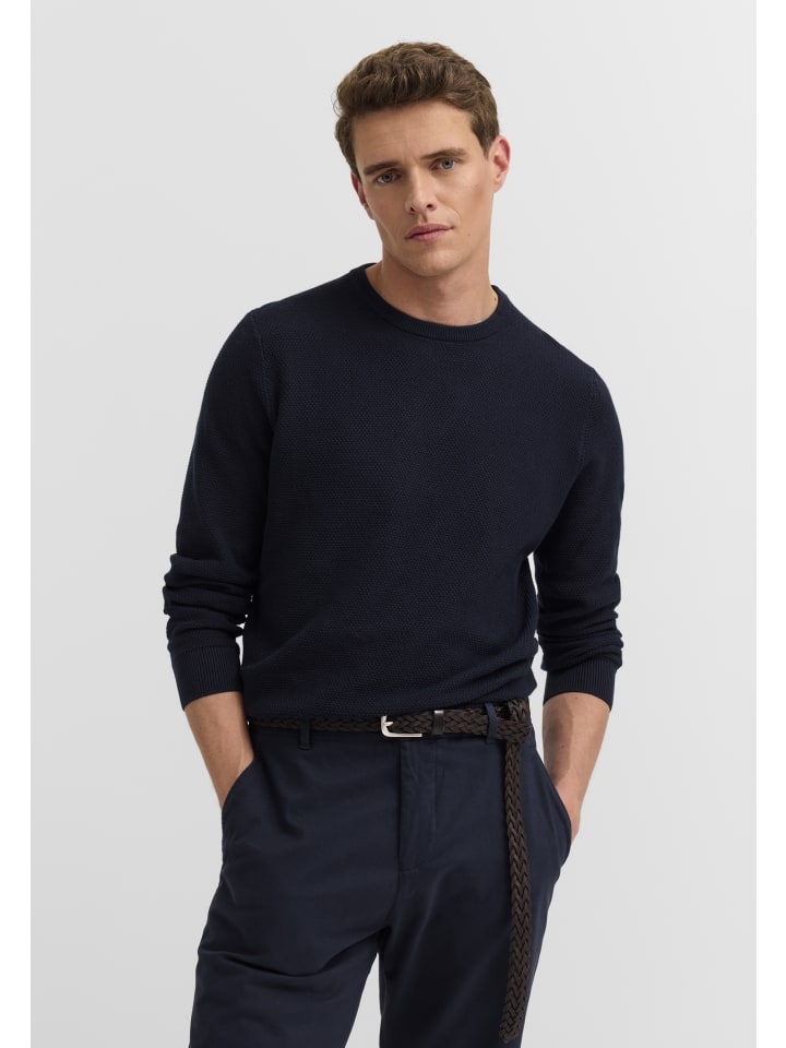 Pullover Rundhals in 390-marine