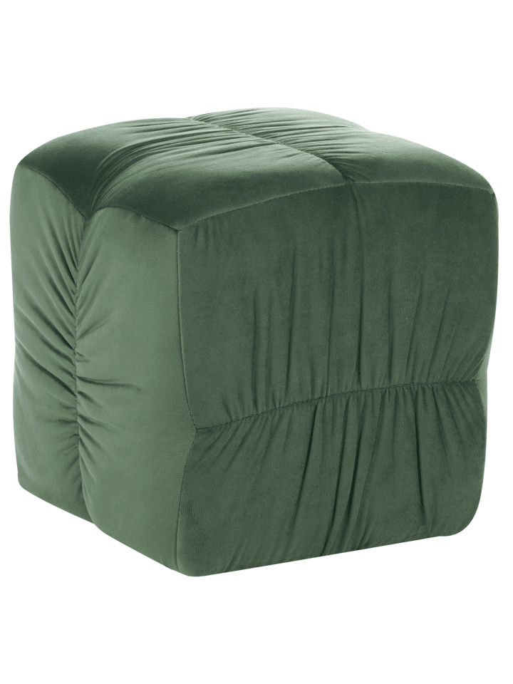Pouf TURLEY in Grün - (W) 57 x (H) 38 x (L) 57 cm