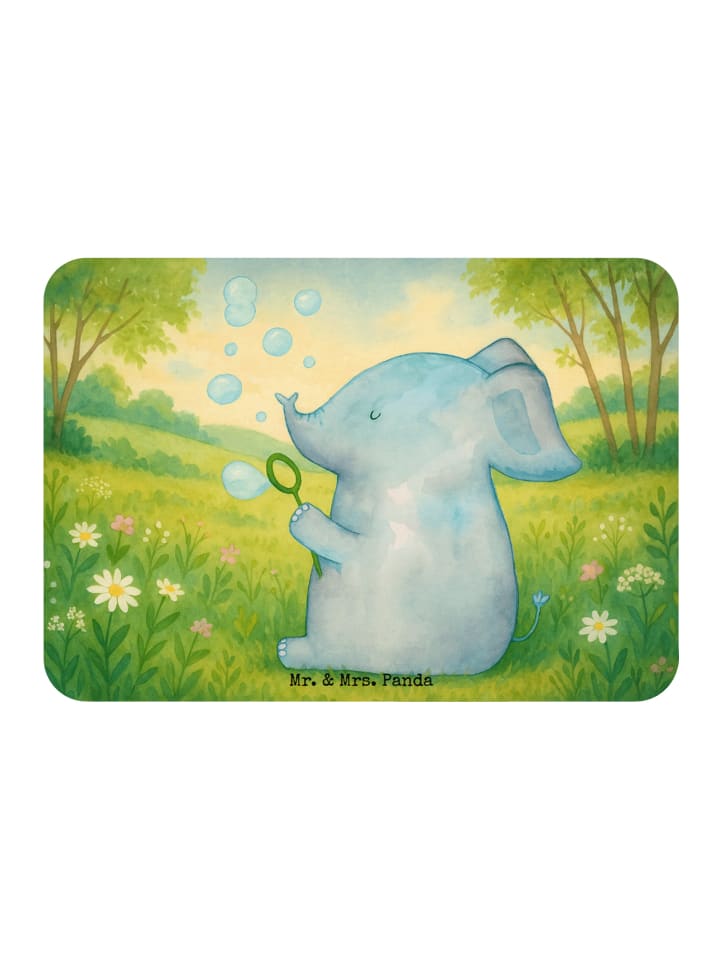 haftmagnet Elefant Seifenblasen Design ohne Spruch in Weiß