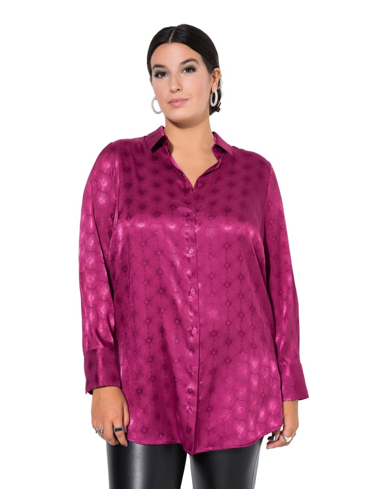 Hemdbluse in brombeere