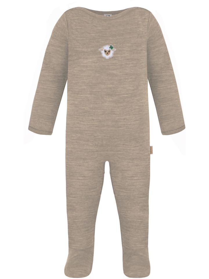 Baby Merino Strampler Levin in Beige
