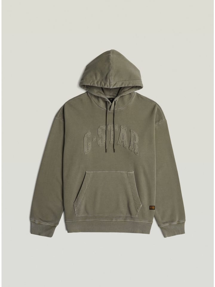Applique Relaxed Hoodie Sweater turf