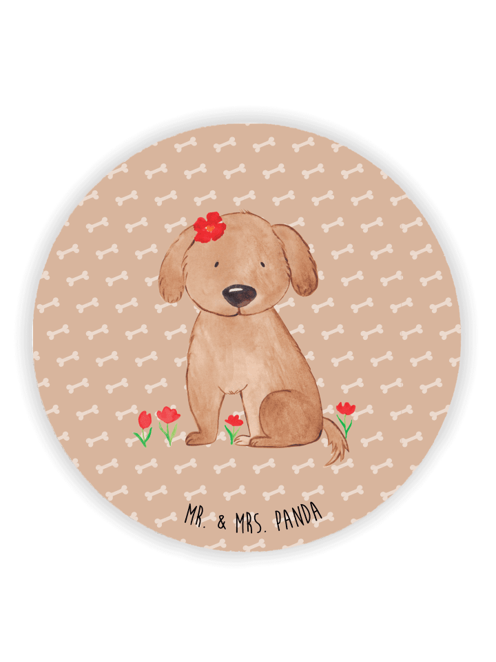 Rund Magnet Hund Dame ohne Spruch in Hundeglück