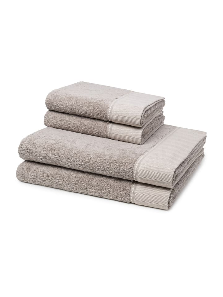 2 X Handtuch 2 X Duschtuch im Set Brooklyn in Cashmere