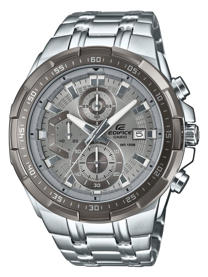 Edifice Herren-Chronograph Grau Anthrazit / Silber